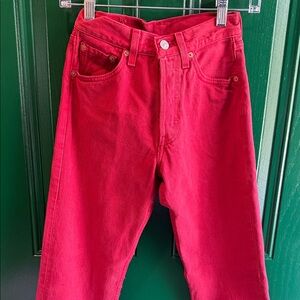 Levi's Women's Boot Cut Jeans in Vibrant Red